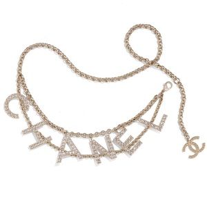 New Crystal CHA-NEL Chanel Letters Belt
